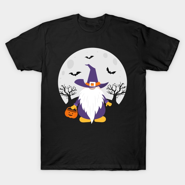 Halloween Gnome T-Shirt by JabsCreative
